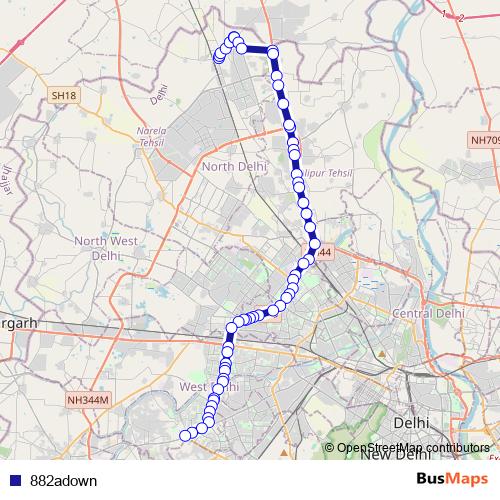 882adown bus Line Map