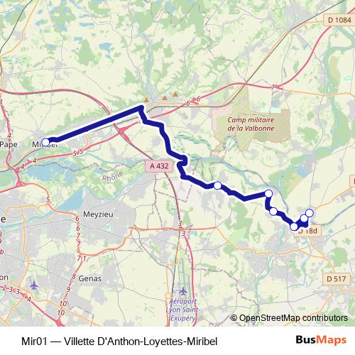 Mir01 bus Line Map
