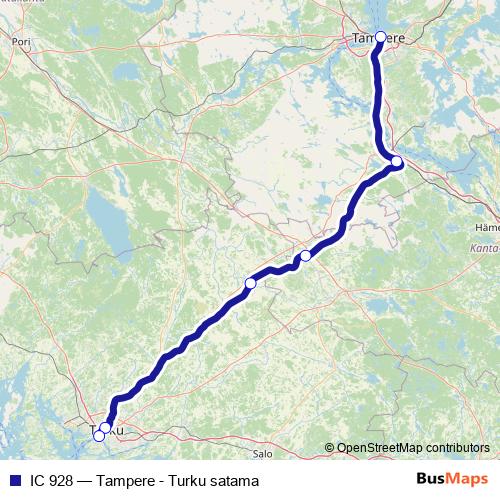IC 928 rail Line Map