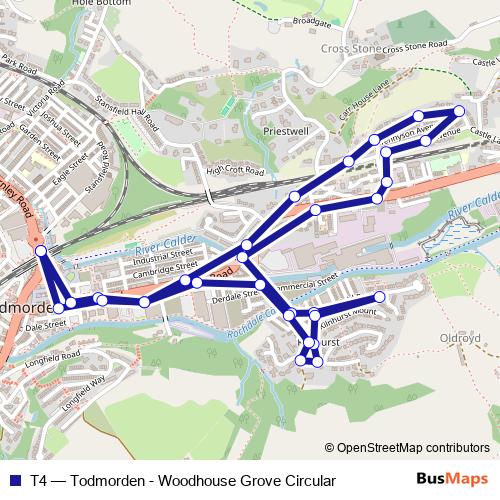 T4 bus Line Map