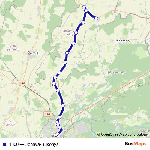 1800 bus Line Map