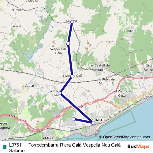 L0751 bus Line Map