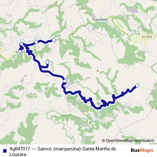 Xg647017 bus Line Map