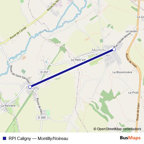 RPI Caligny bus Line Map