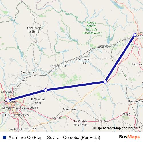 Alsa - Se-Co Ecij bus Line Map