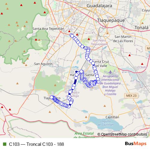 C103 bus Line Map