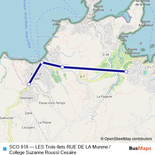 SCO 818 bus Line Map