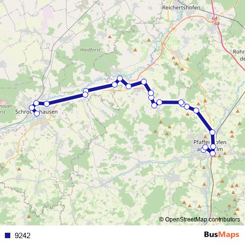 9242 bus Line Map