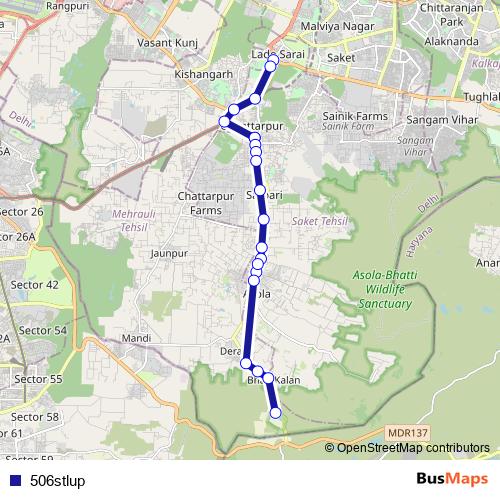 506stlup bus Line Map