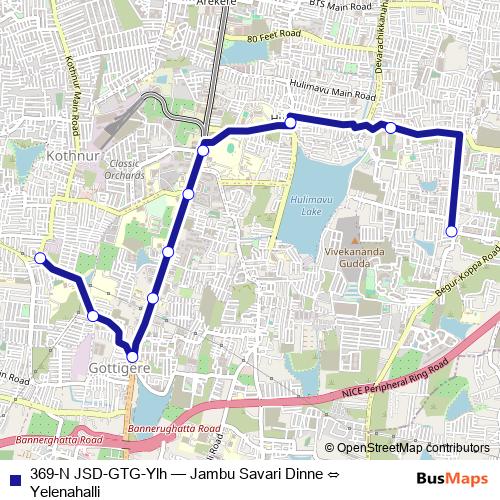 369-N JSD-GTG-Ylh bus Line Map