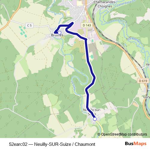 52earc02 bus Line Map