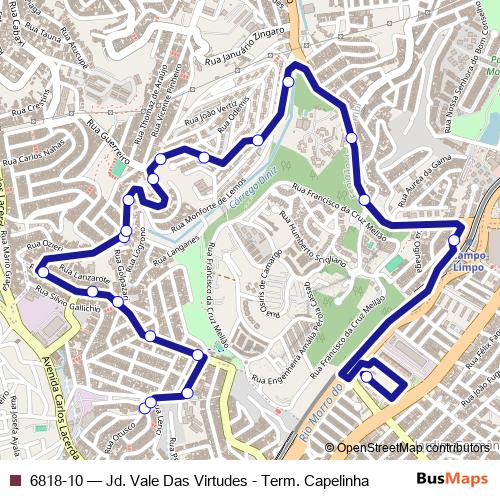 6818-10 bus Line Map