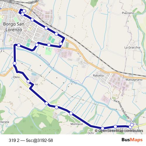 319 2 bus Line Map