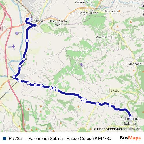 Pl773a bus Line Map