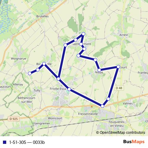 1-51-305 bus Line Map