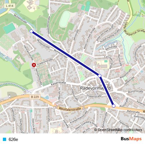 626e tram Line Map