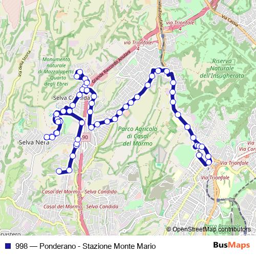 998 bus Line Map