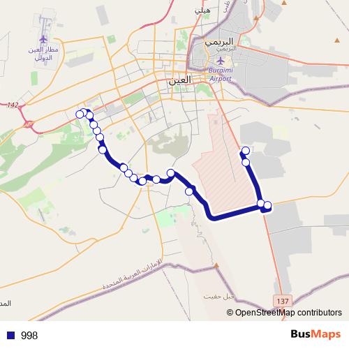 998 bus Line Map