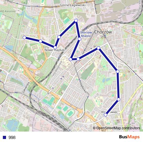 998 bus Line Map