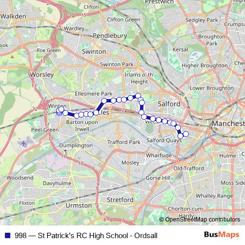 998 bus Line Map