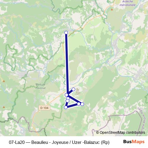 07-La20 bus Line Map