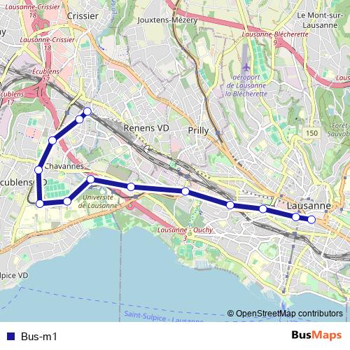 Bus-m1 bus Line Map