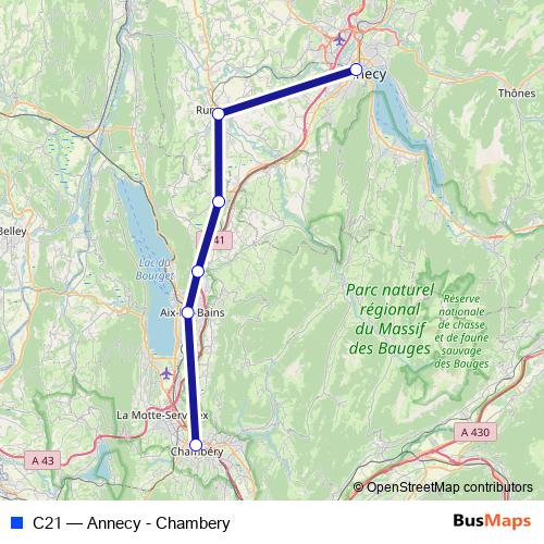 C21 rail Line Map
