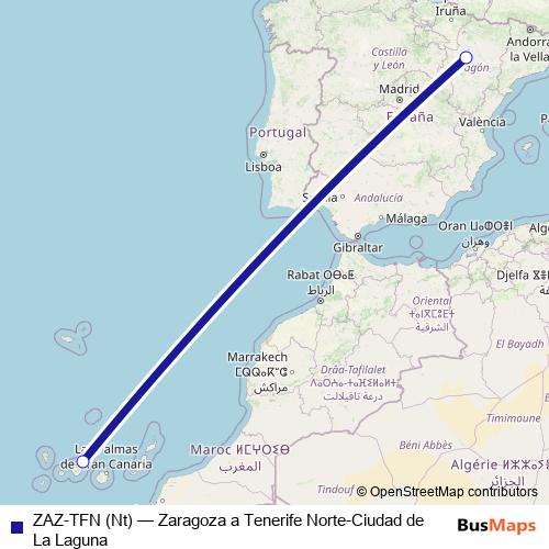 ZAZ-TFN (Nt) air Line Map