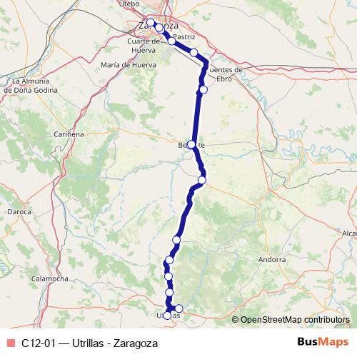C12-01 bus Line Map