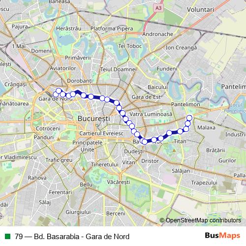 79 trolleybus Line Map