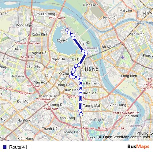 Route 41 1 bus Line Map