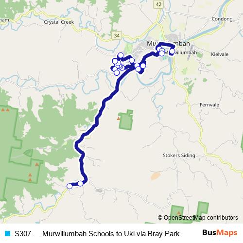 S307 bus Line Map