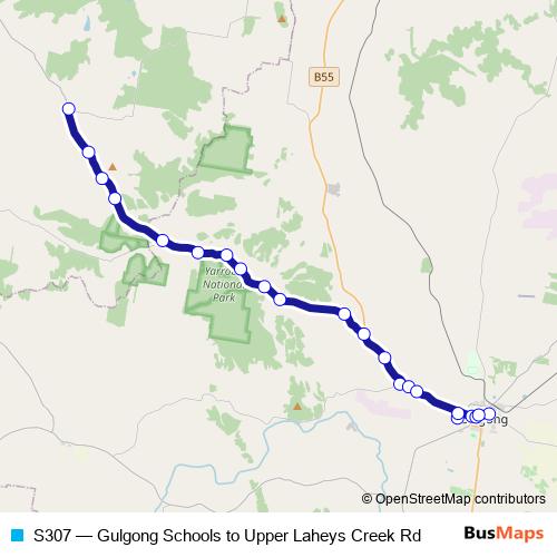 S307 bus Line Map