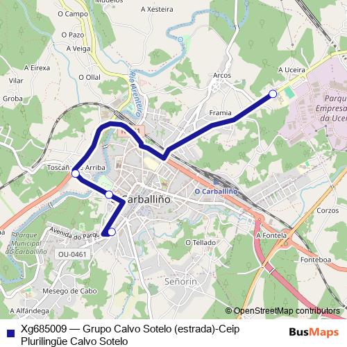 Xg685009 bus Line Map