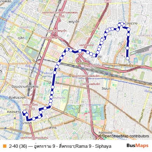 2-40 (36) bus Line Map