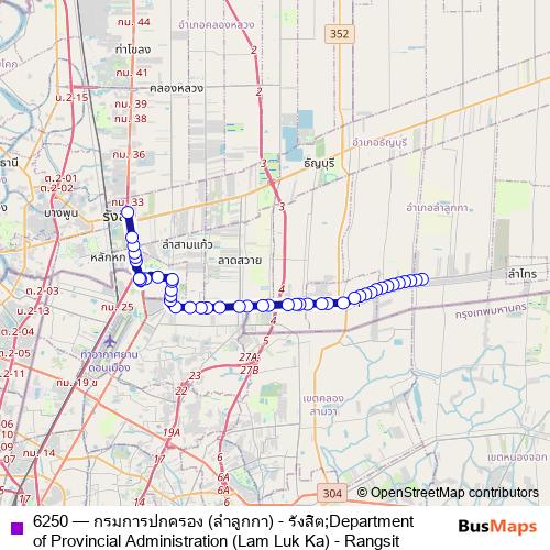 6250 bus Line Map
