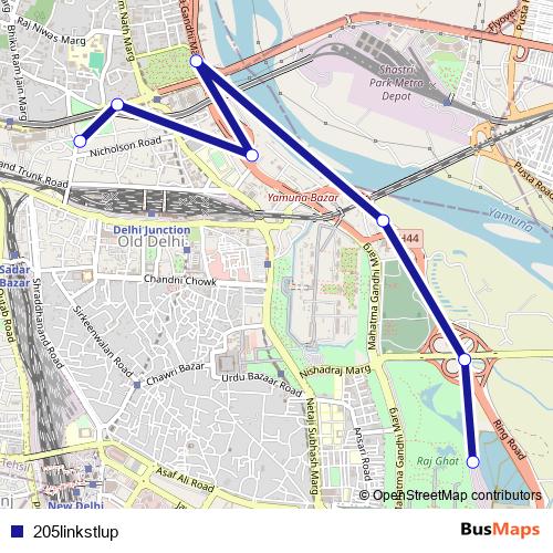 205linkstlup bus Line Map