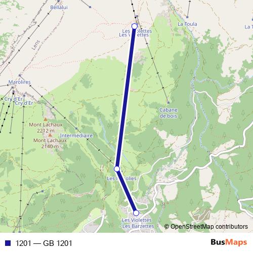 1201 cable-car Line Map