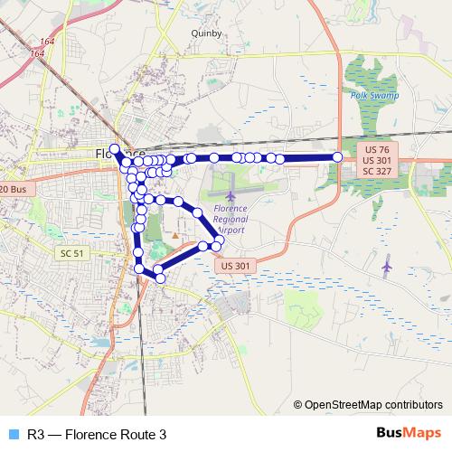 R3 bus Line Map
