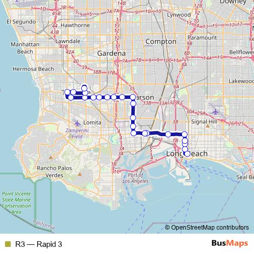 R3 bus Line Map