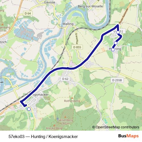 57eko03 bus Line Map