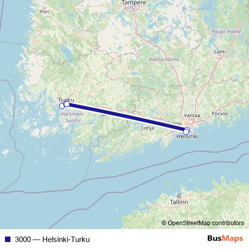 3000 bus Line Map
