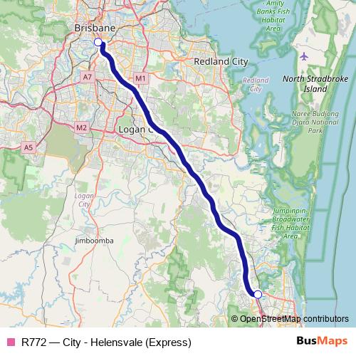 R772 bus Line Map
