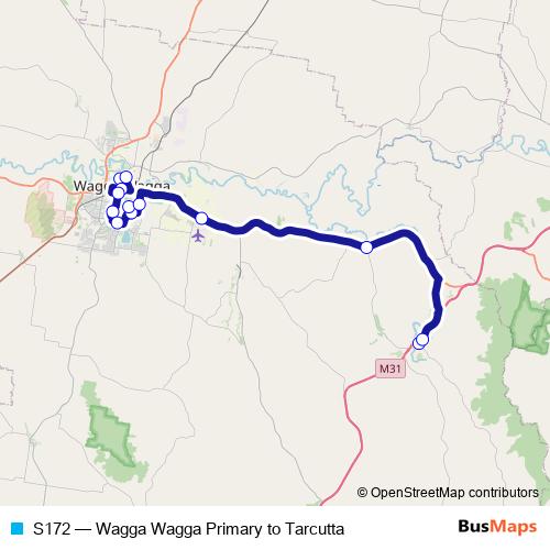 S172 bus Line Map