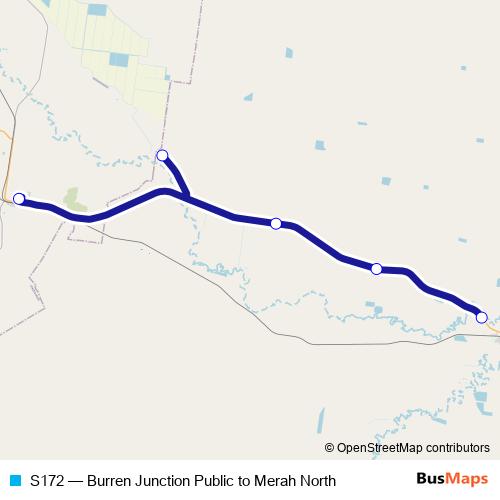 S172 bus Line Map