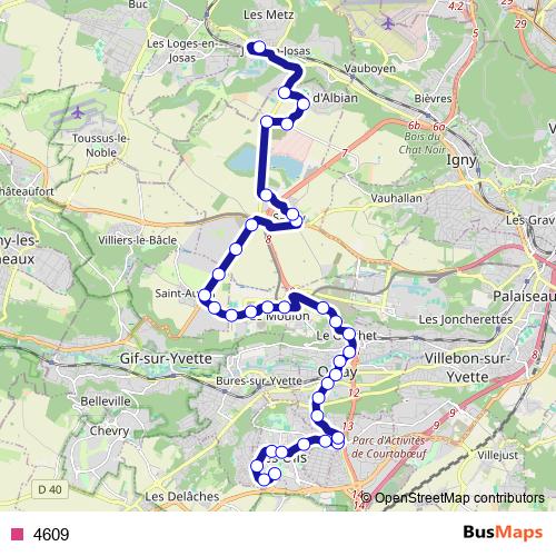 4609 bus Line Map