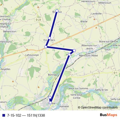 7-15-102 bus Line Map