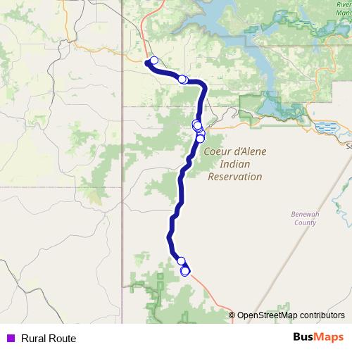 Rural Route bus Line Map