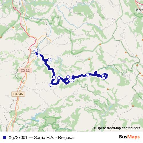 Xg727001 bus Line Map