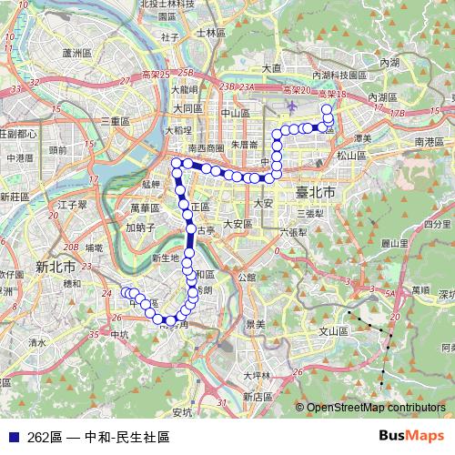 262區 bus Line Map